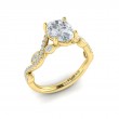 Botanical Oval Engagement Ring