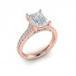 Emerald Cut Cathedral Engagement Ring