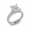Emerald Cut Cathedral Engagement Ring