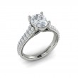 Oval Pave Cathedral Engagement Ring