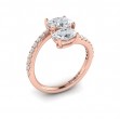 Kissing Oval Two Stone Engagement Ring