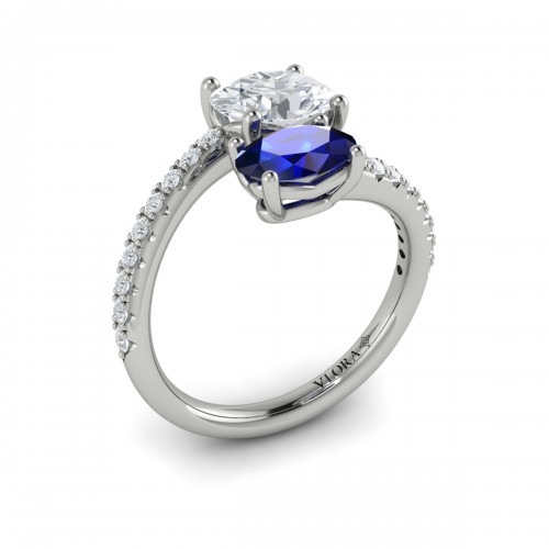 Vlora Two Stone Engagement Ring