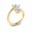 Kissing Round and Pear Two Stone Engagement Ring