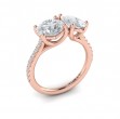 Duet Pear and Round Toi et Moi Engagement Ring