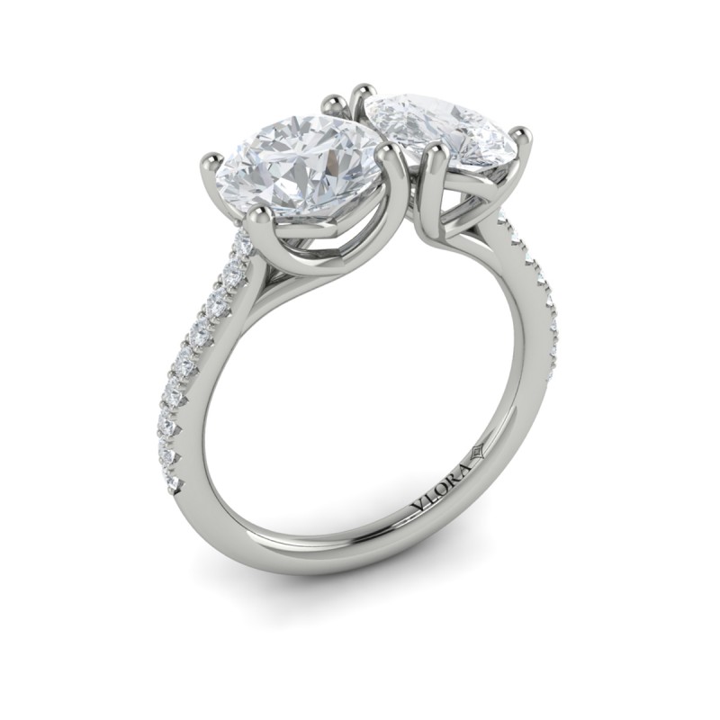 Vlora Two Stone Engagement Ring