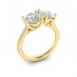 Duet Pear and Round Toi et Moi Engagement Ring