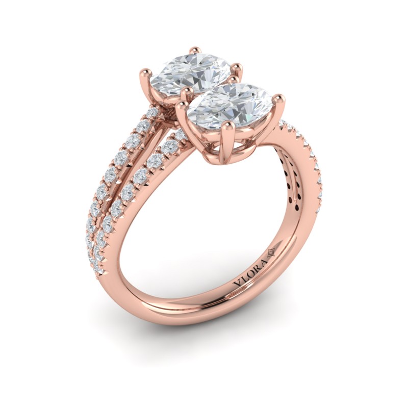 Vlora Two Stone Engagement Ring