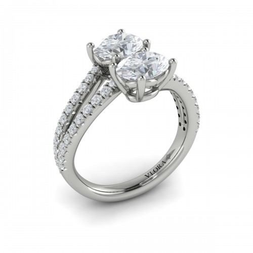 Vlora Two Stone Engagement Ring