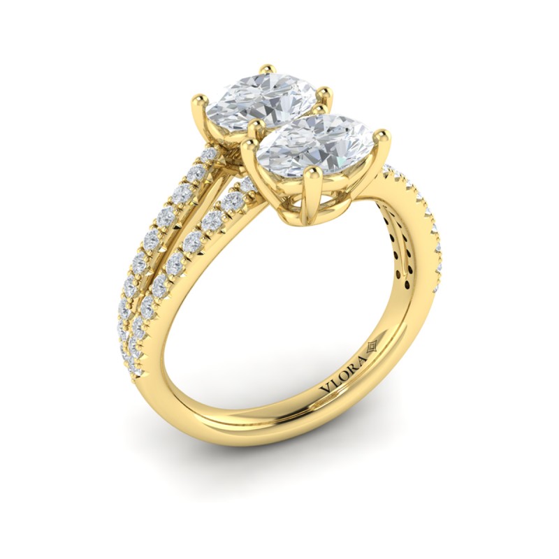 Vlora Two Stone Engagement Ring