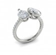 Vlora Two Stone, Bezel Engagement Ring