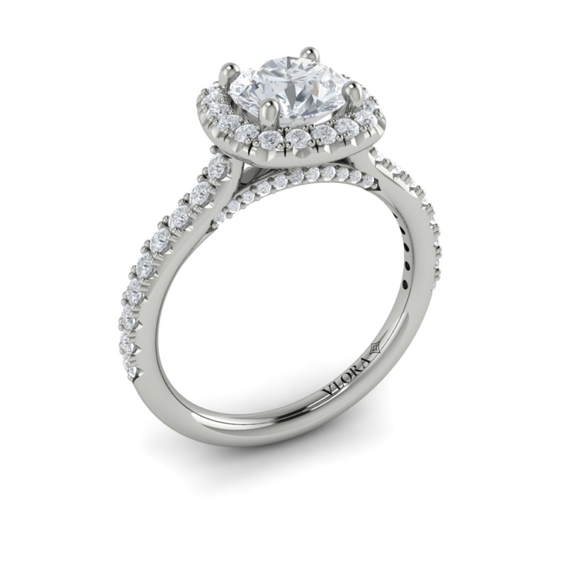 Timeless Euro Halo Round Engagement Ring