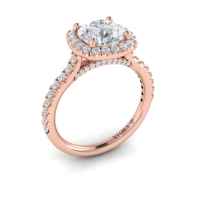 Timeless Euro Halo Round Engagement Ring