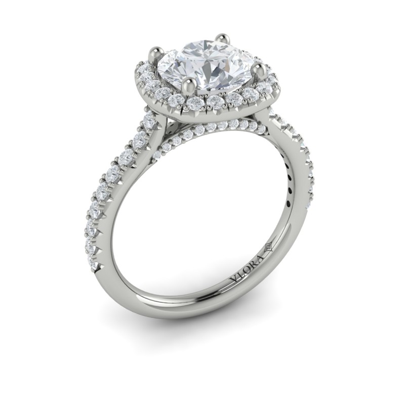 Timeless Euro Halo Round Engagement Ring