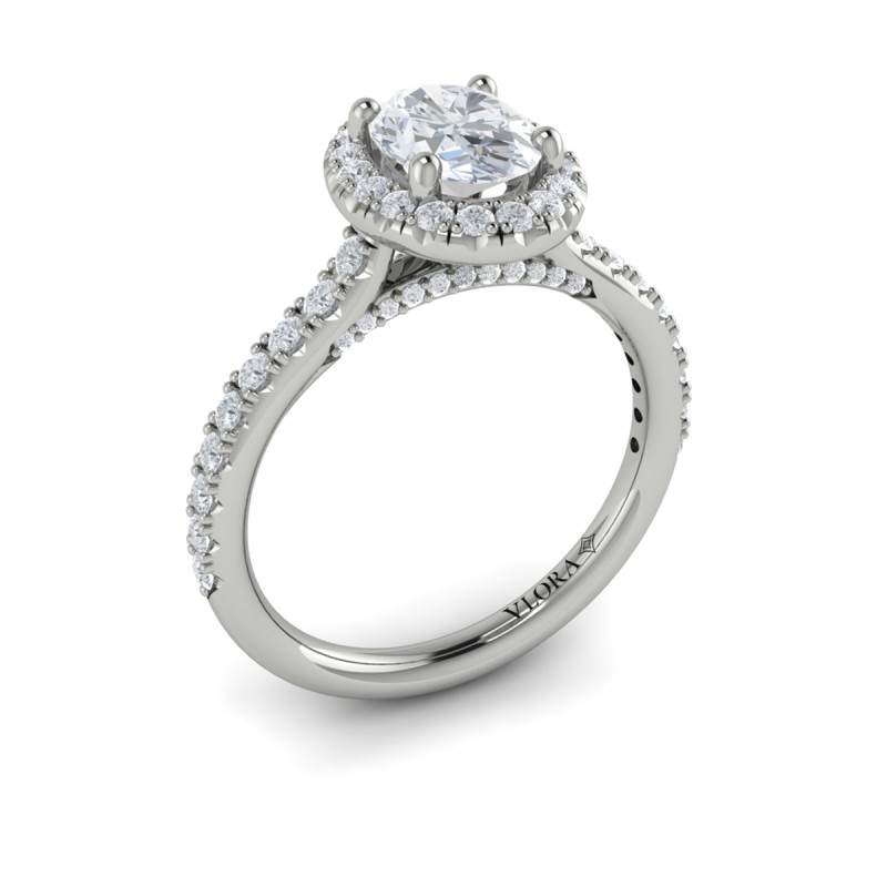 Timeless Oval Halo Engagement Ring