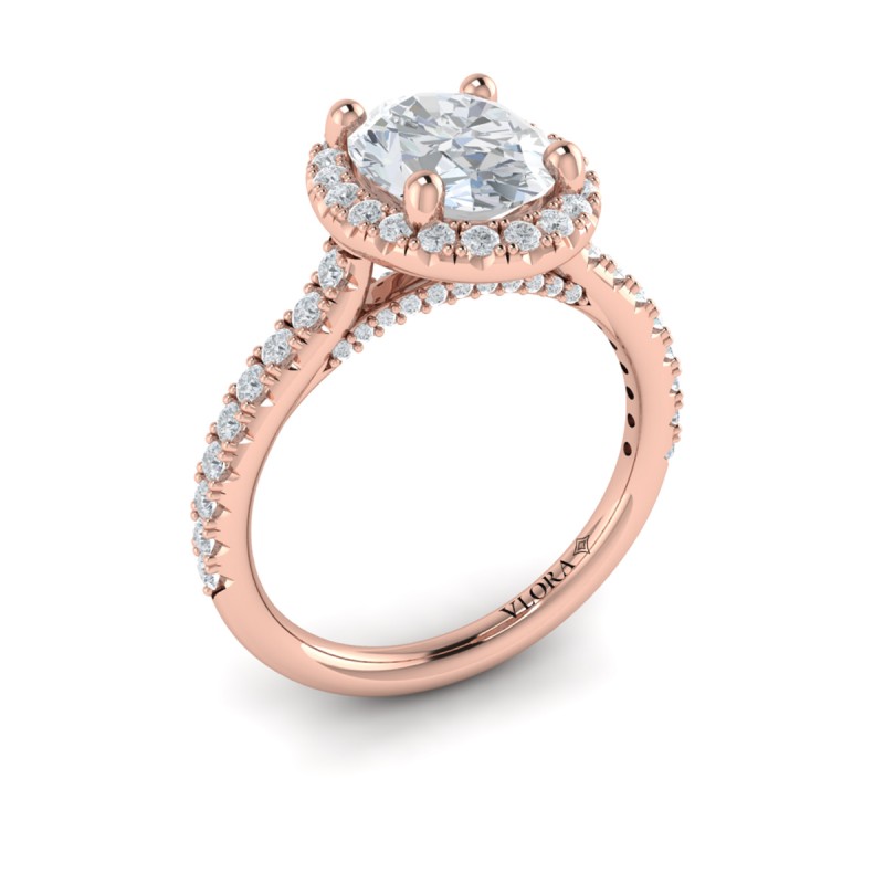 Timeless Oval Halo Engagement Ring