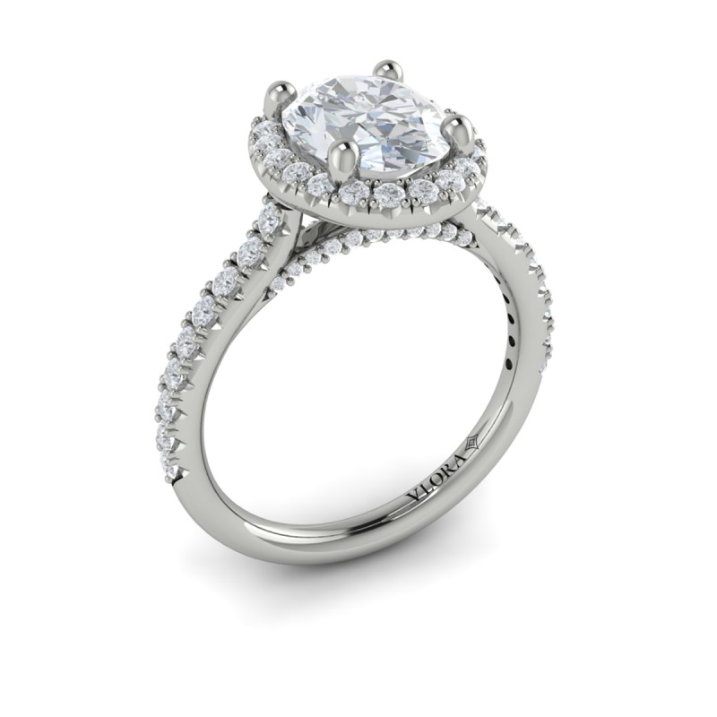 Timeless Oval Halo Engagement Ring