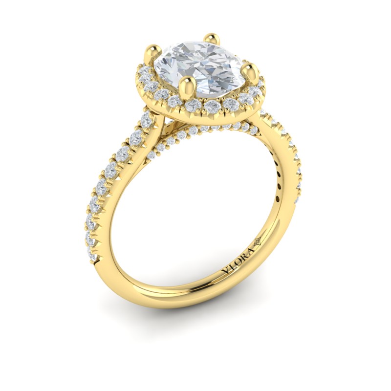 Timeless Oval Halo Engagement Ring