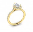 Pretty Pear Halo Engagement Ring