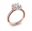 Vlora Halo, Modern Vintage Engagement Ring