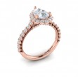 Vlora Halo, Modern Vintage Engagement Ring