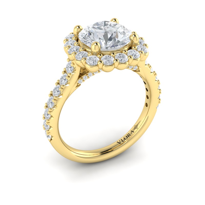 Bloom Halo Round Engagement Ring