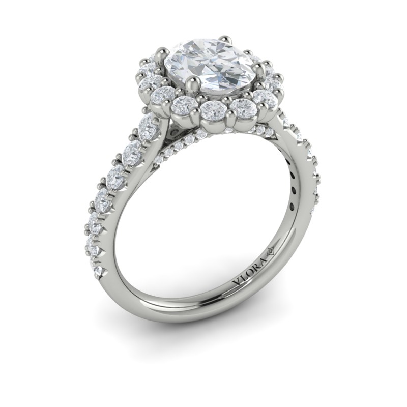 Vlora Halo Engagement Ring