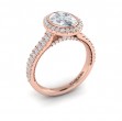 Vlora Halo, Bezel, Modern Vintage Engagement Ring