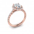 Floating Halo Oval Engagement Ring