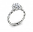 Floating Halo Oval Engagement Ring