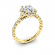 Floating Halo Oval Engagement Ring