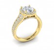 Opulent Oval Halo Engagement Ring