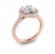 Vlora Halo, Bezel Engagement Ring