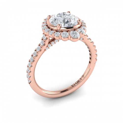 Vlora Halo, Bezel Engagement Ring