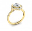 Cathedral Arch Halo Round Engagement Ring