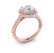 Vlora Halo, Modern Vintage Engagement Ring