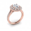 Vlora Halo, Split Shank Engagement Ring
