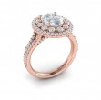 Vlora Halo, Split Shank Engagement Ring