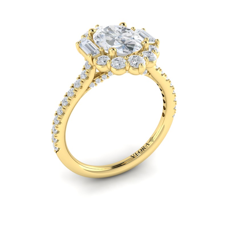 Harmony Halo Oval Engagement Ring