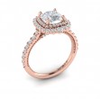Vlora Halo, Modern Vintage Engagement Ring