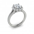 Corsage Halo Oval Engagement Ring