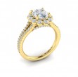 Corsage Halo Oval Engagement Ring