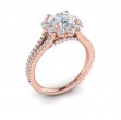 Vlora Halo, Split Shank Engagement Ring