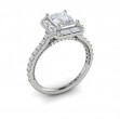 Vlora Halo, Modern Vintage Engagement Ring