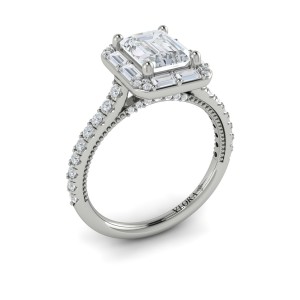 Vlora Halo, Modern Vintage Engagement Ring