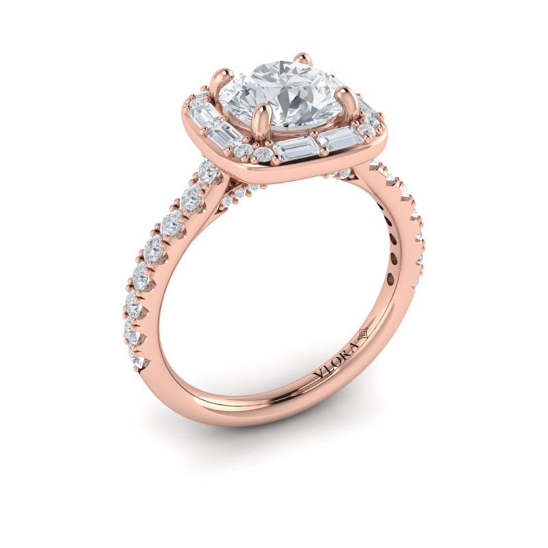 Intricate Halo Engagement Ring