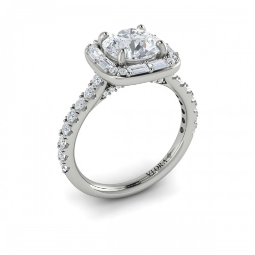 Vlora Halo Engagement Ring
