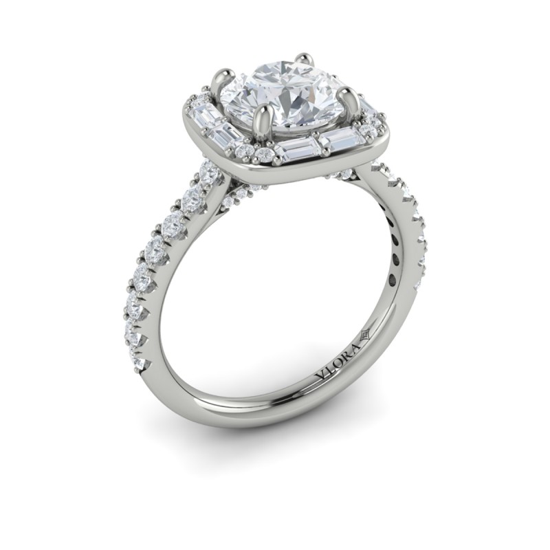 Vlora Halo Engagement Ring