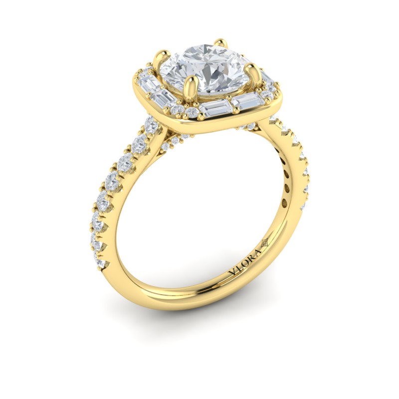 Intricate Halo Engagement Ring