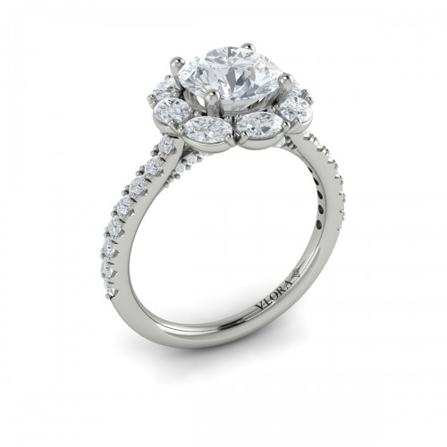 Vlora Halo Engagement Ring