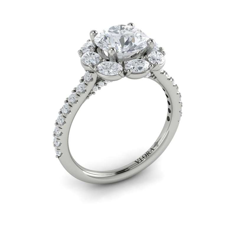 Vlora Halo Engagement Ring
